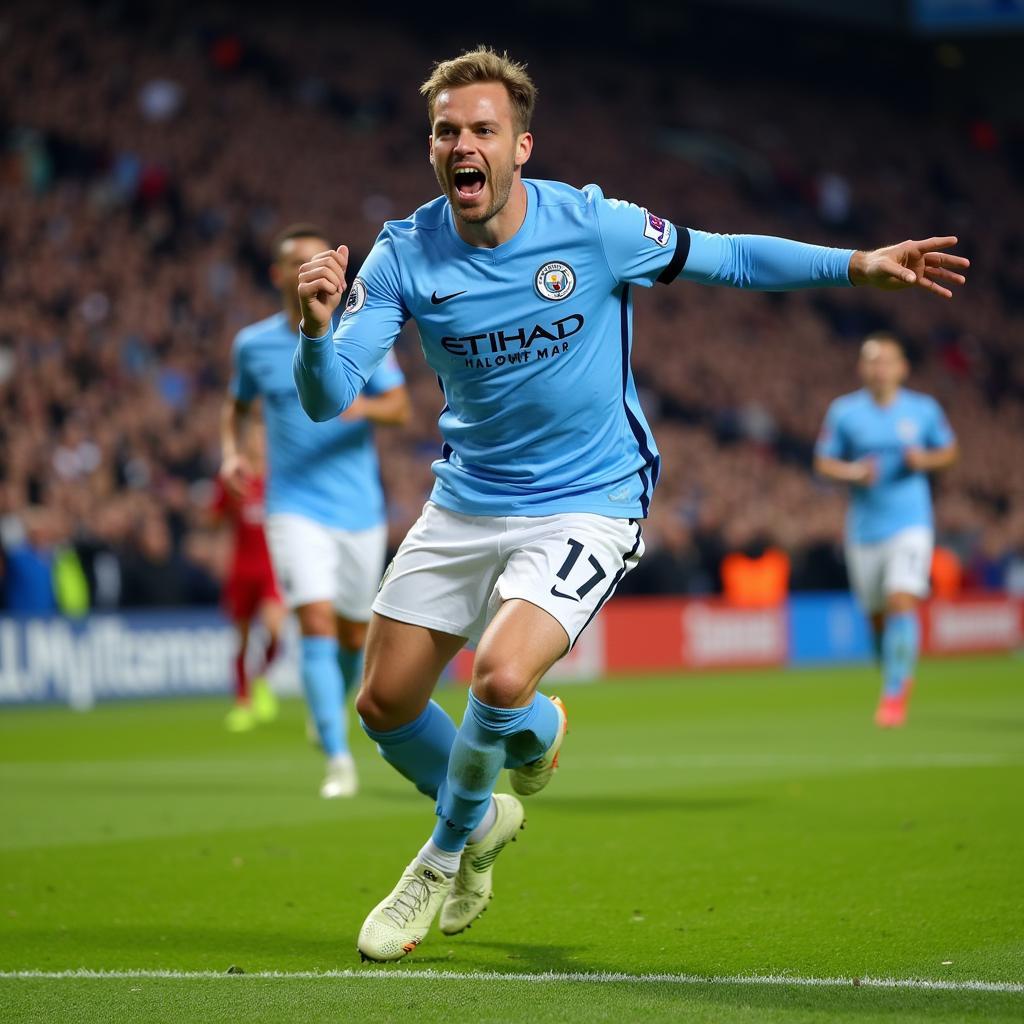 Erling Haaland Celebrating a Premier League Goal