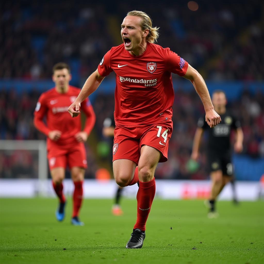 Haaland Celebrating a Premier League Goal