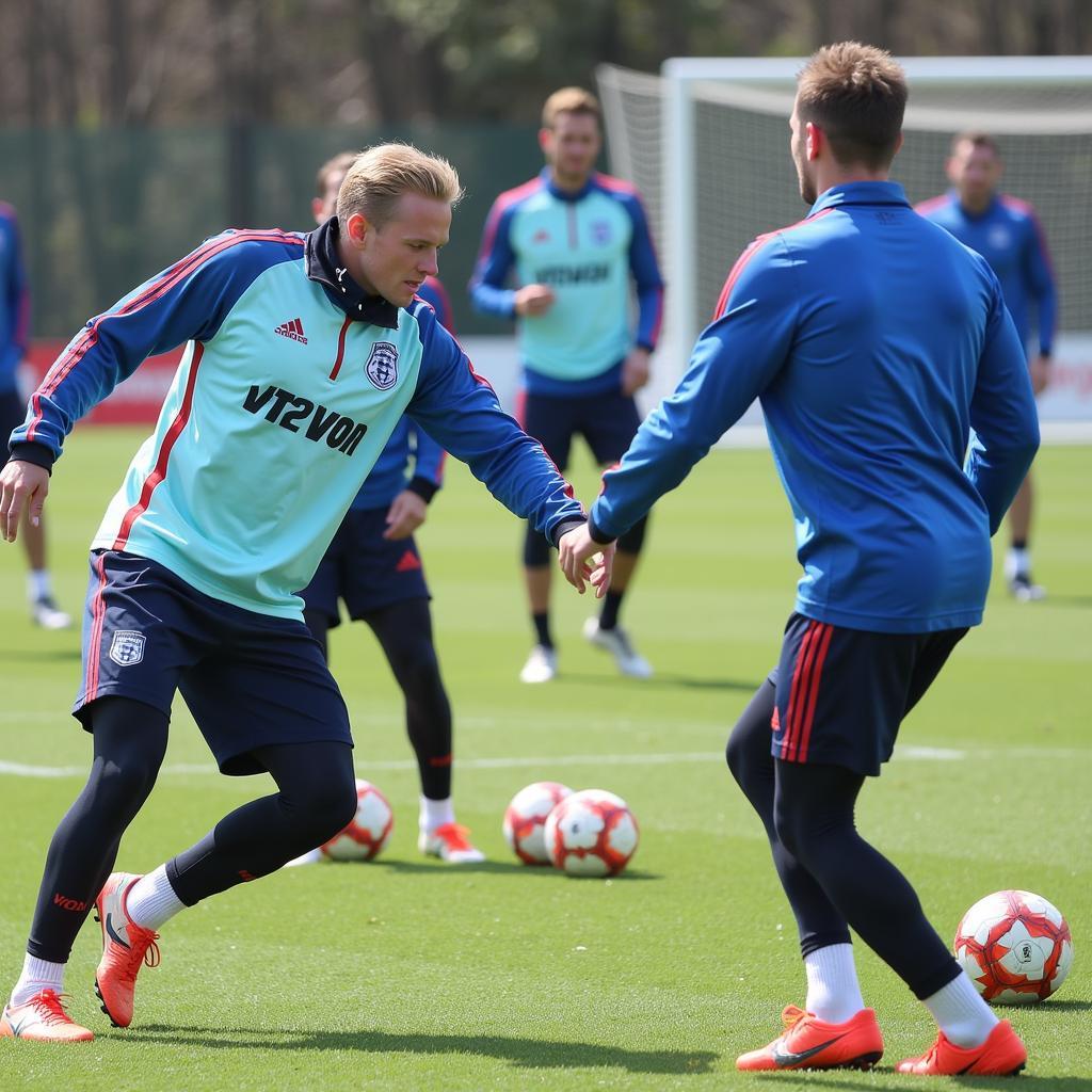 Haaland Practicing Finishing Drills in Training