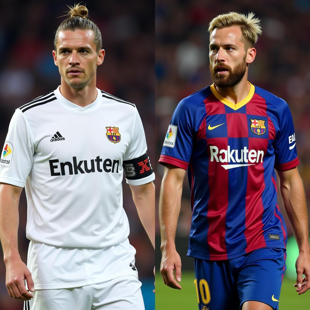 Haaland in Real Madrid and Barcelona Jerseys