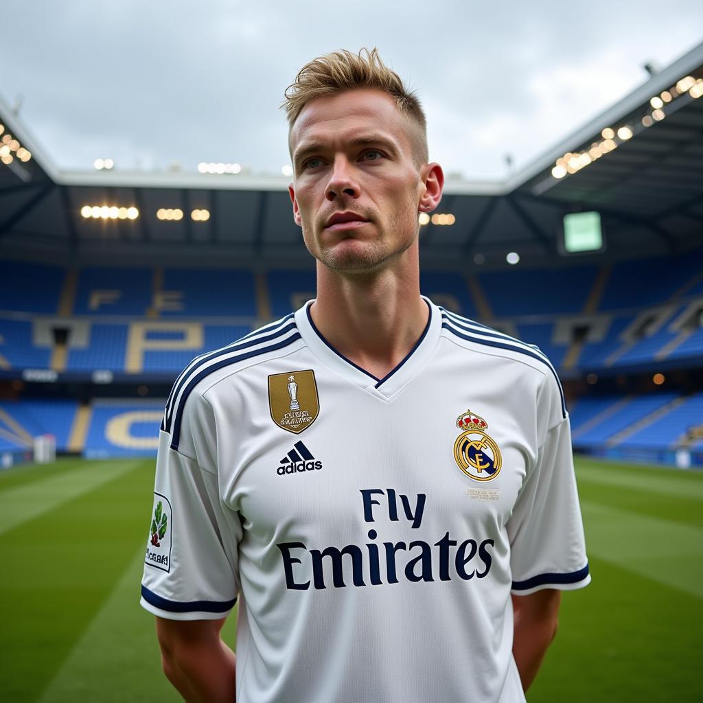 Haaland in a Real Madrid Kit (Conceptual)