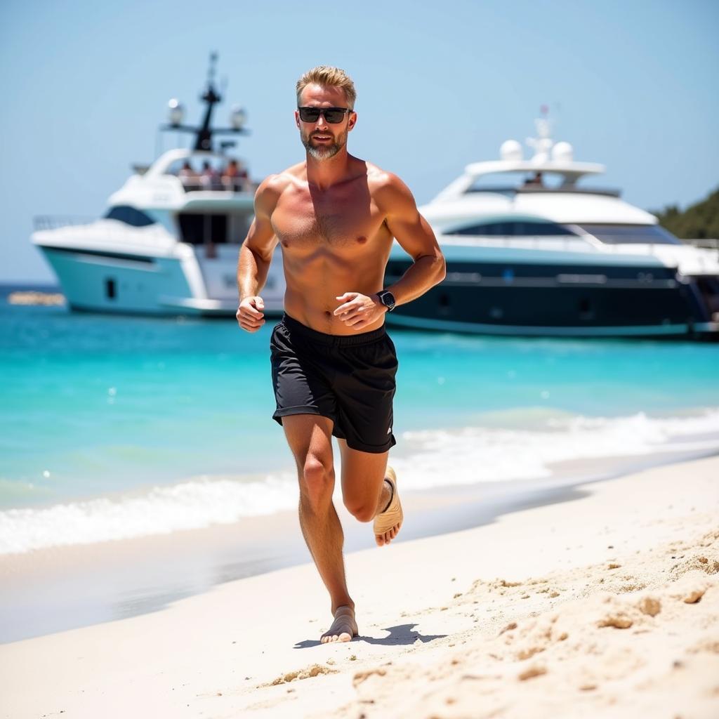 Erling Haaland training in Saint Tropez