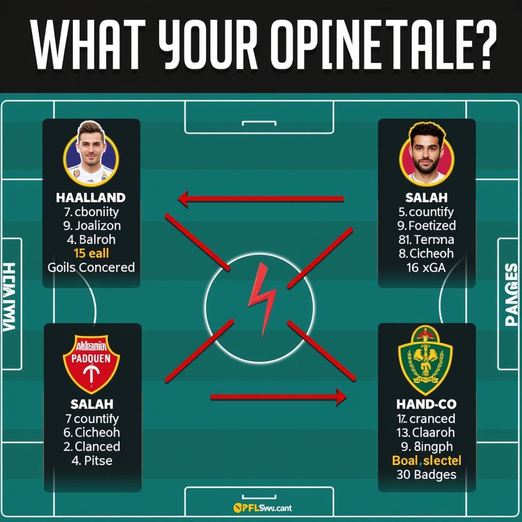 A tactical board with Haaland and Salah's upcoming fixtures highlighted, showing defensive strengths and weaknesses of their opponents.