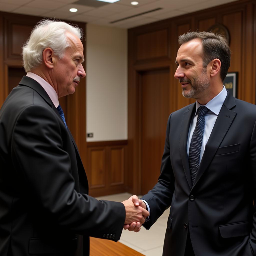 Haaland and Salihamidzic in a Meeting