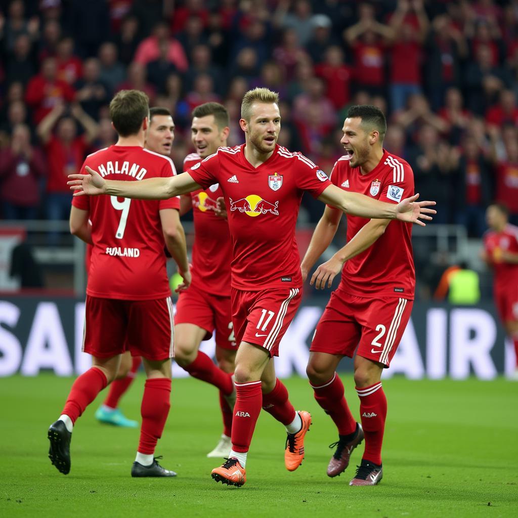 Erling Haaland Scoring for Red Bull Salzburg