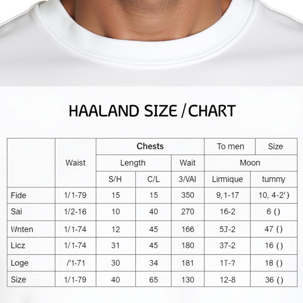 Haaland Shirt Size Guide at Sports Direct