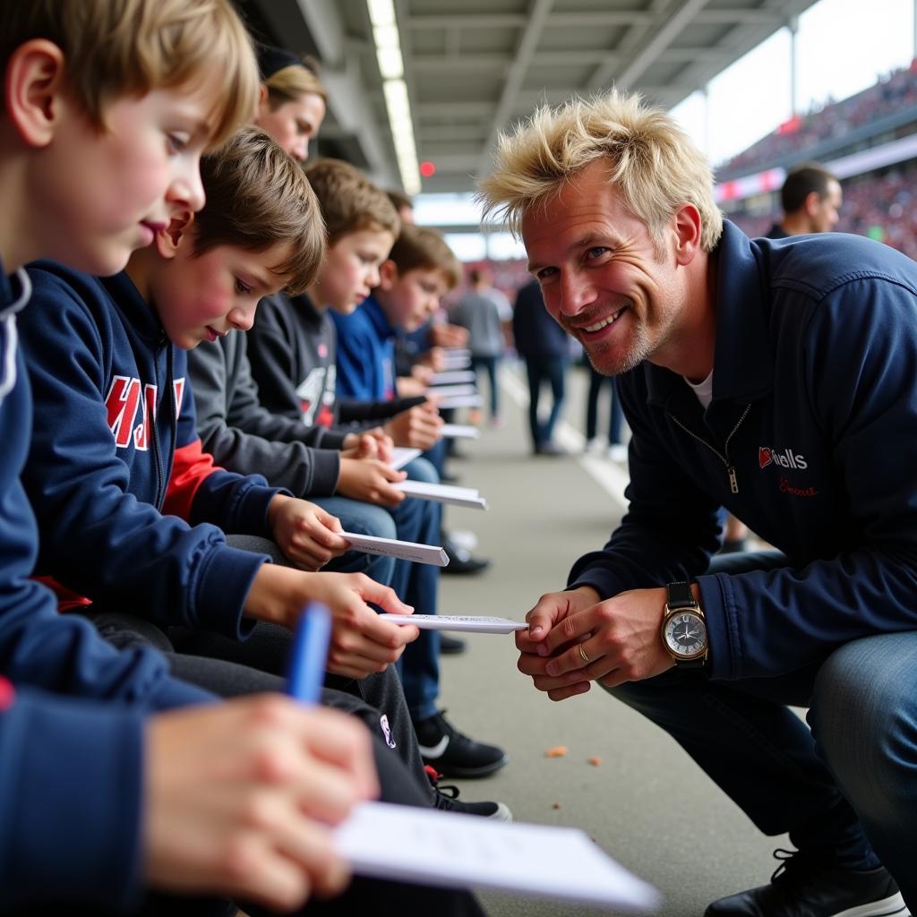 Haaland Signing Autographs for Fans