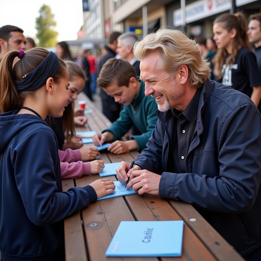 Haaland Signing Autographs for Fans