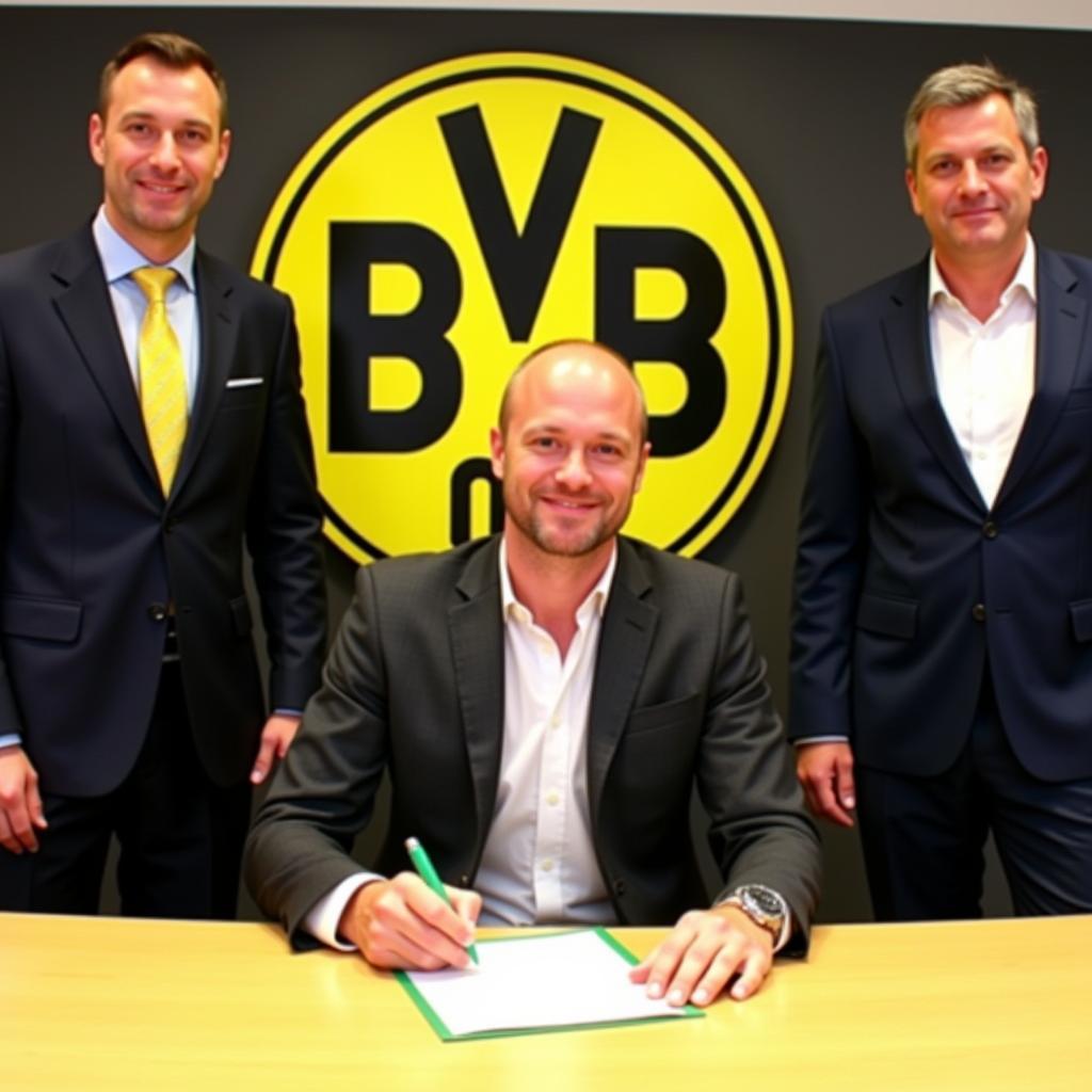 Haaland Signing his Borussia Dortmund Contract