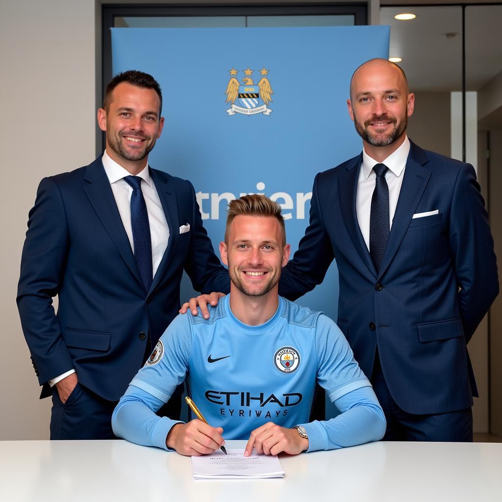 Haaland Signing Ceremony at Manchester City