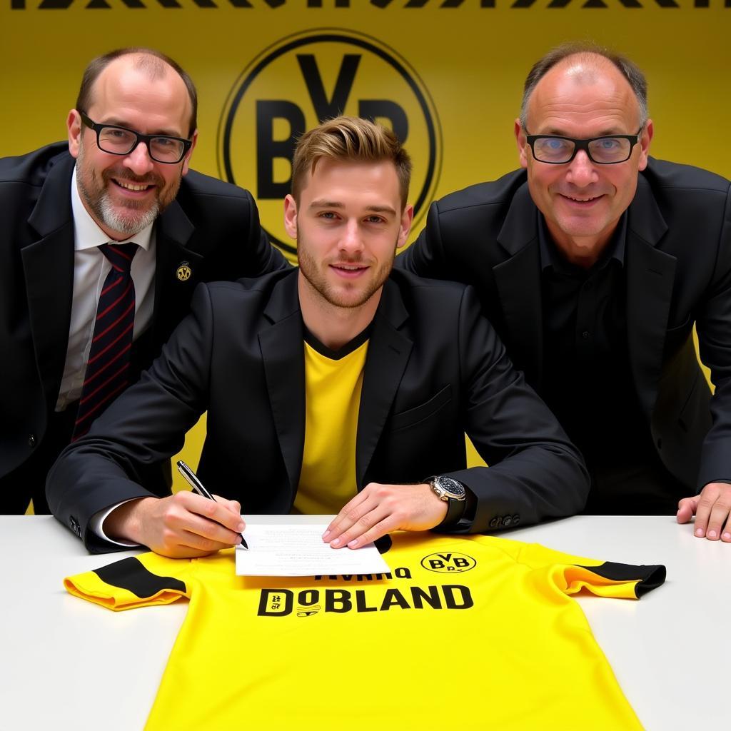 Haaland Signing Contract with Dortmund