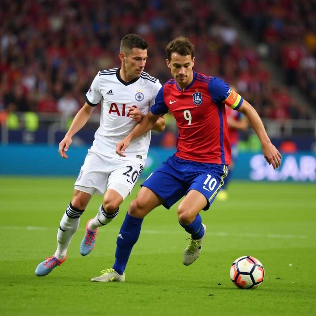 Haaland showcases his skills and dribbling on the football field