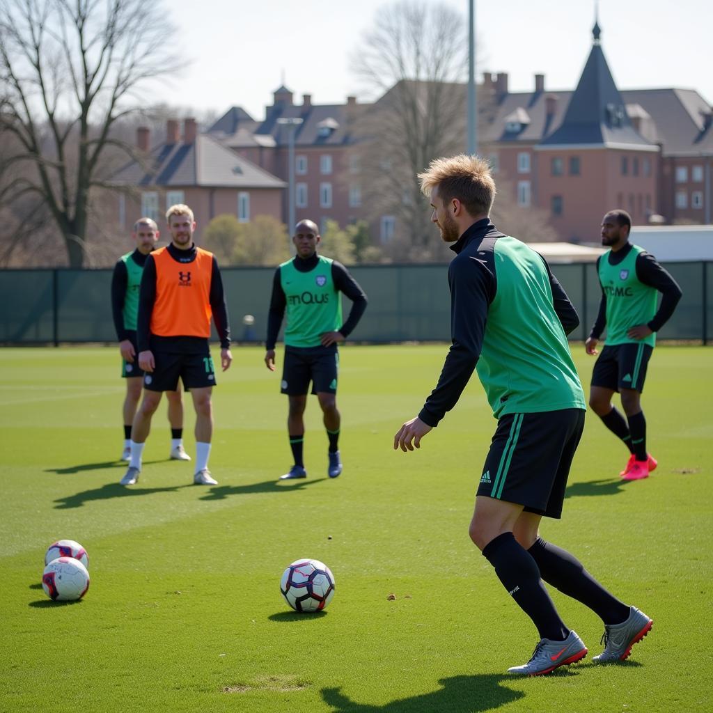 Haaland Practicing Drills