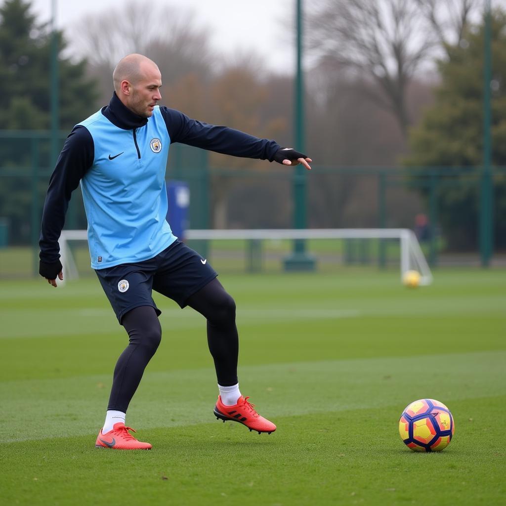 Erling Haaland training at Manchester City