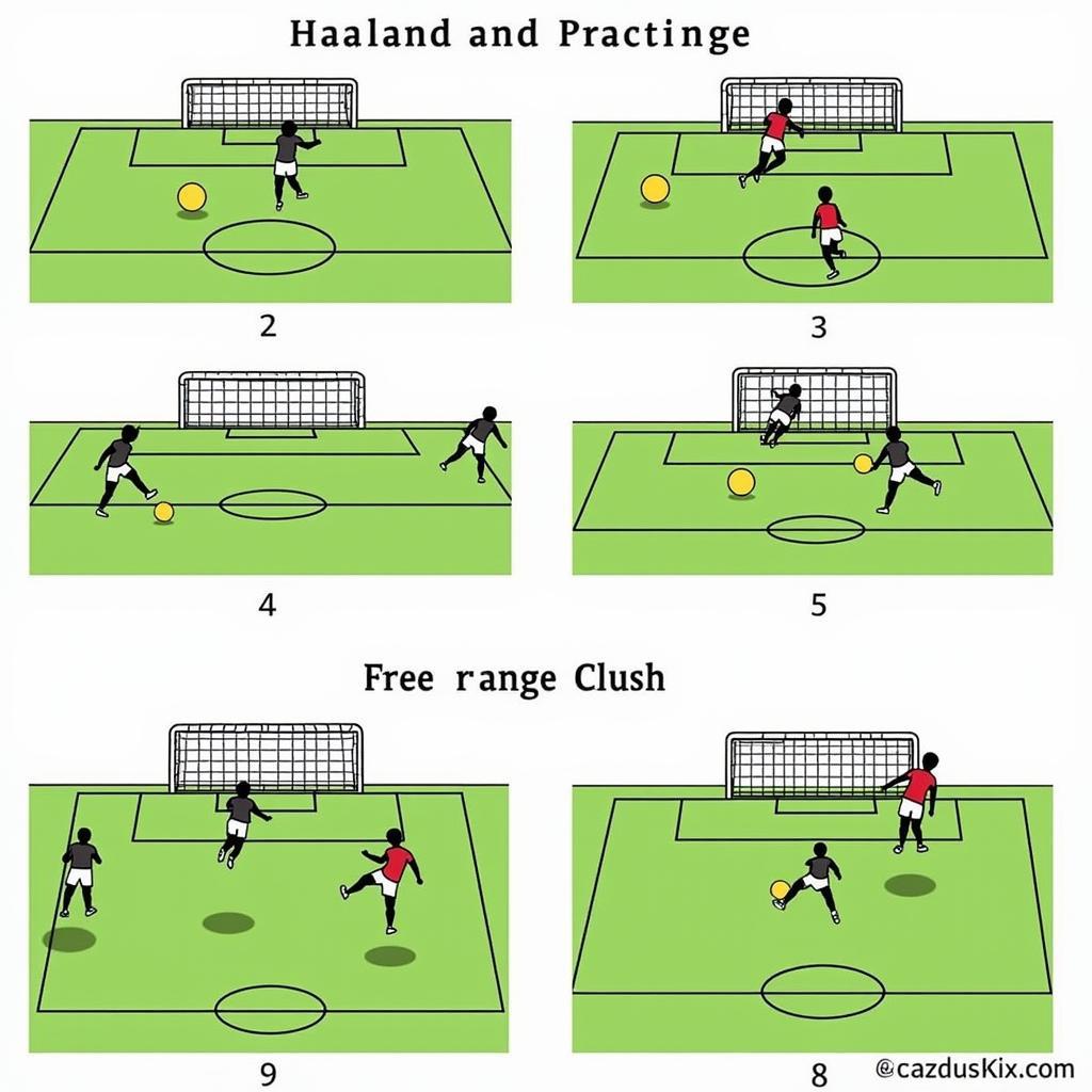 Erling Haaland practicing shooting drills