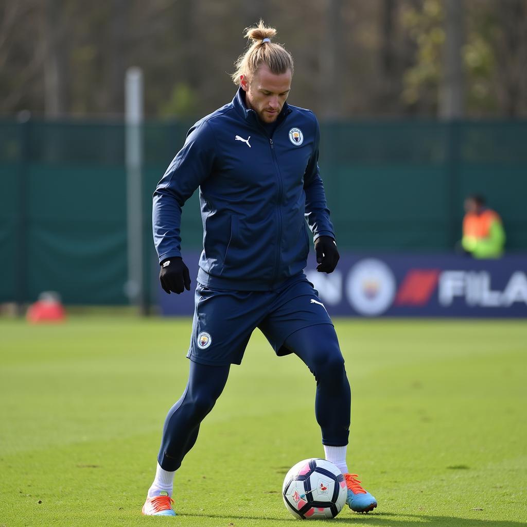 Haaland Training Hard at Manchester City