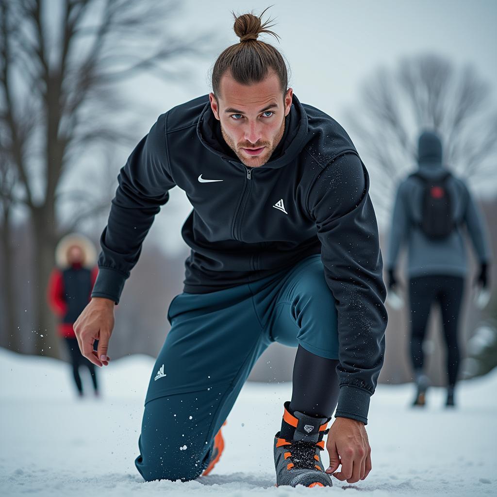 Haaland training with high intensity