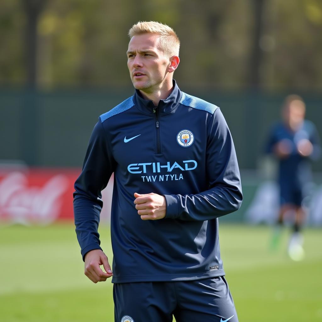 Erling Haaland training with Manchester City