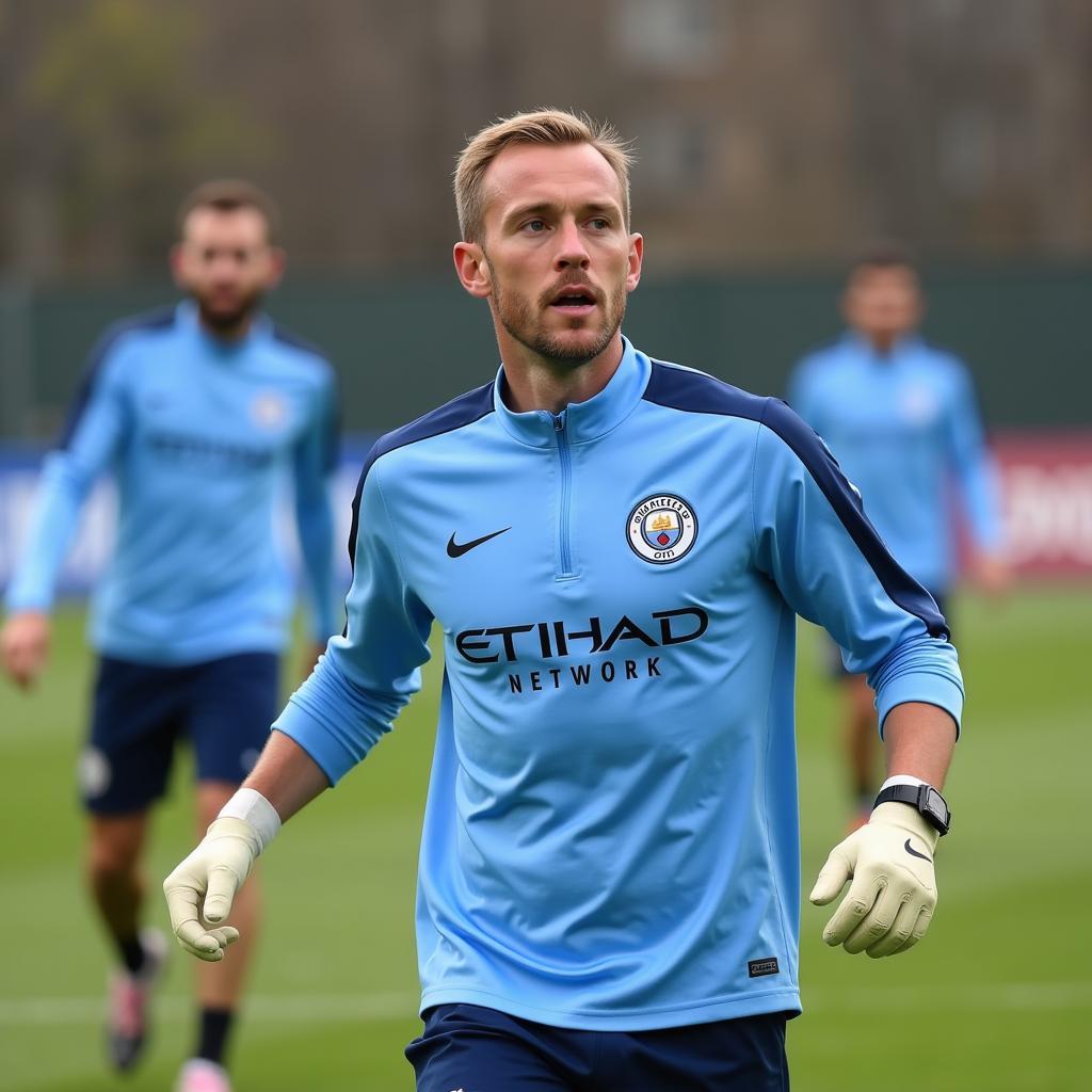 Erling Haaland training with Manchester City