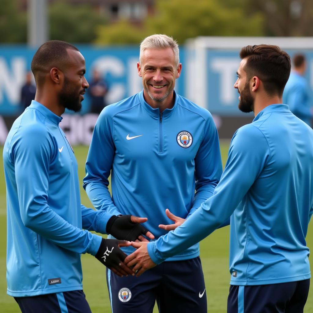 Erling Haaland trains with Manchester City