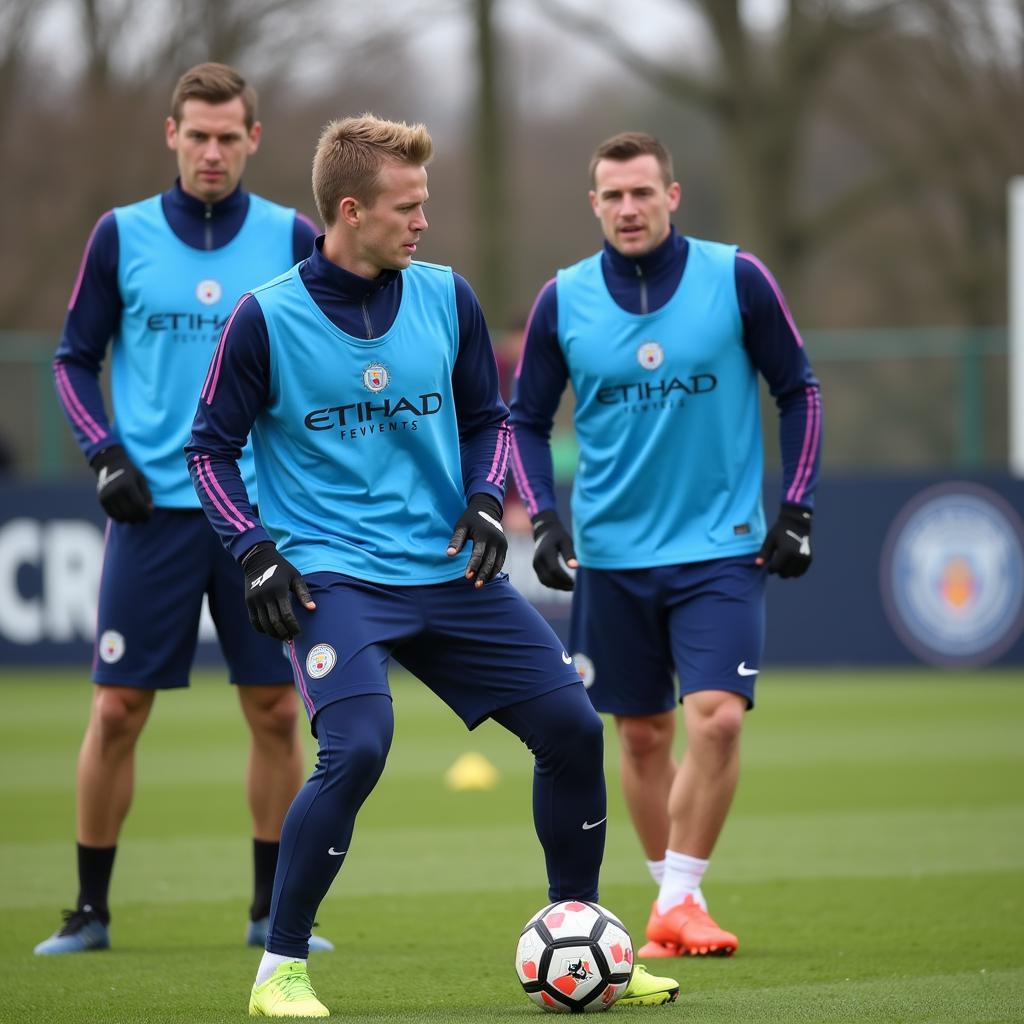 Haaland Training with Man City