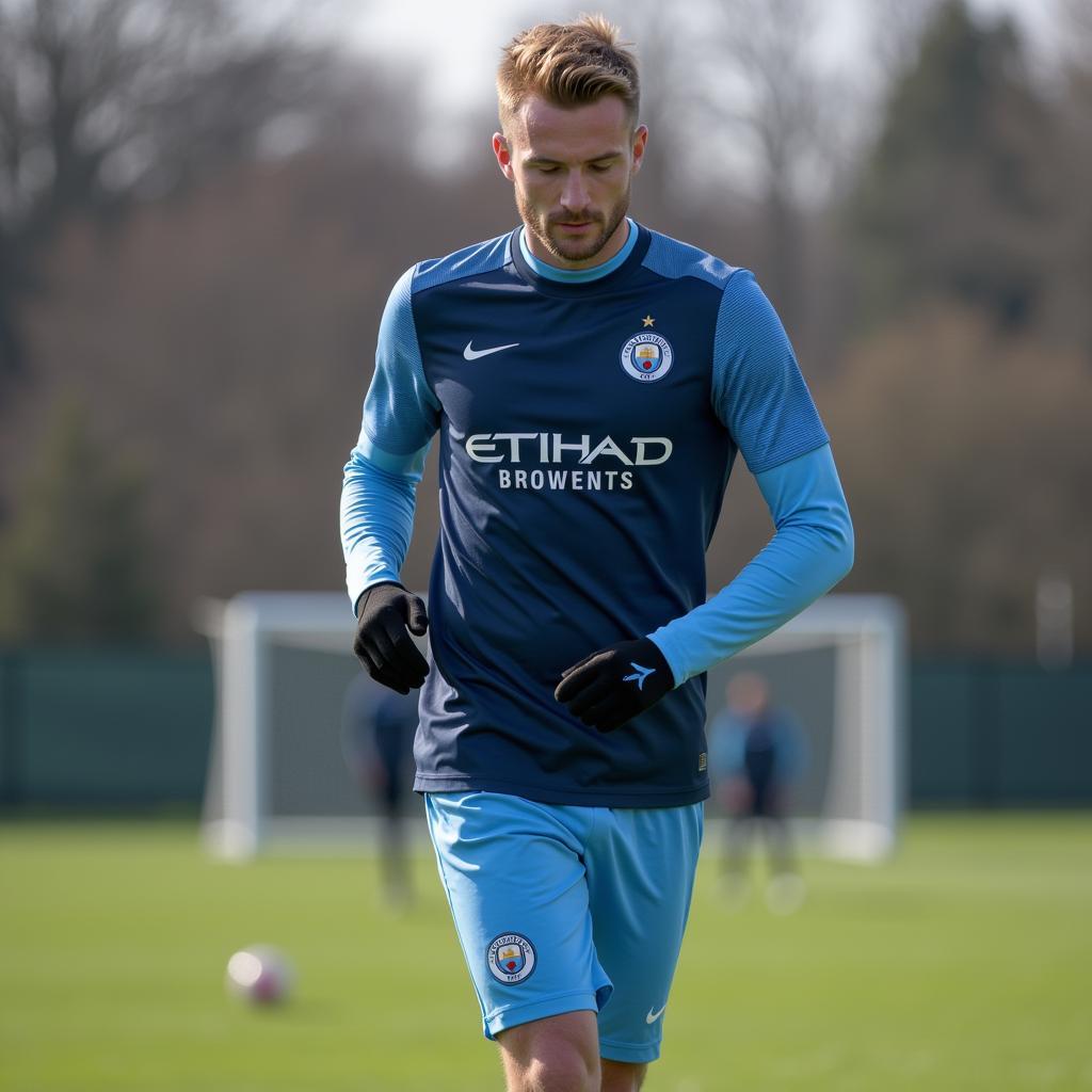 Erling Haaland training with Manchester City