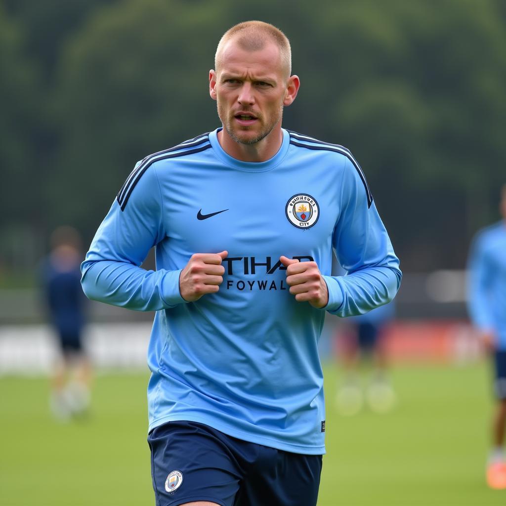 Erling Haaland training with Manchester City