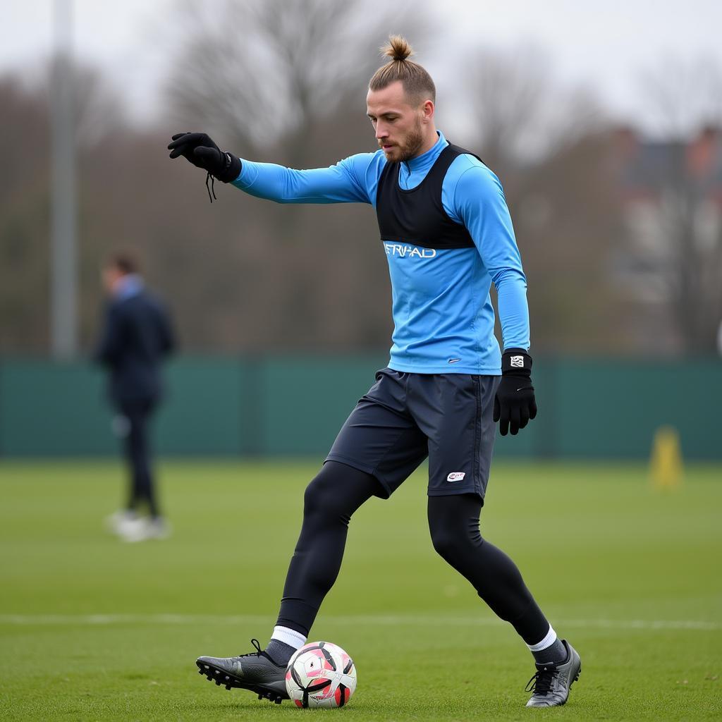 Erling Haaland training with Manchester City