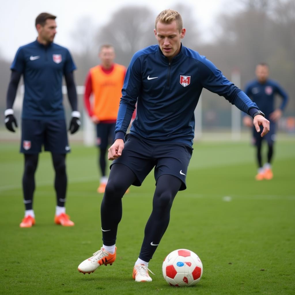 Erling Haaland in training