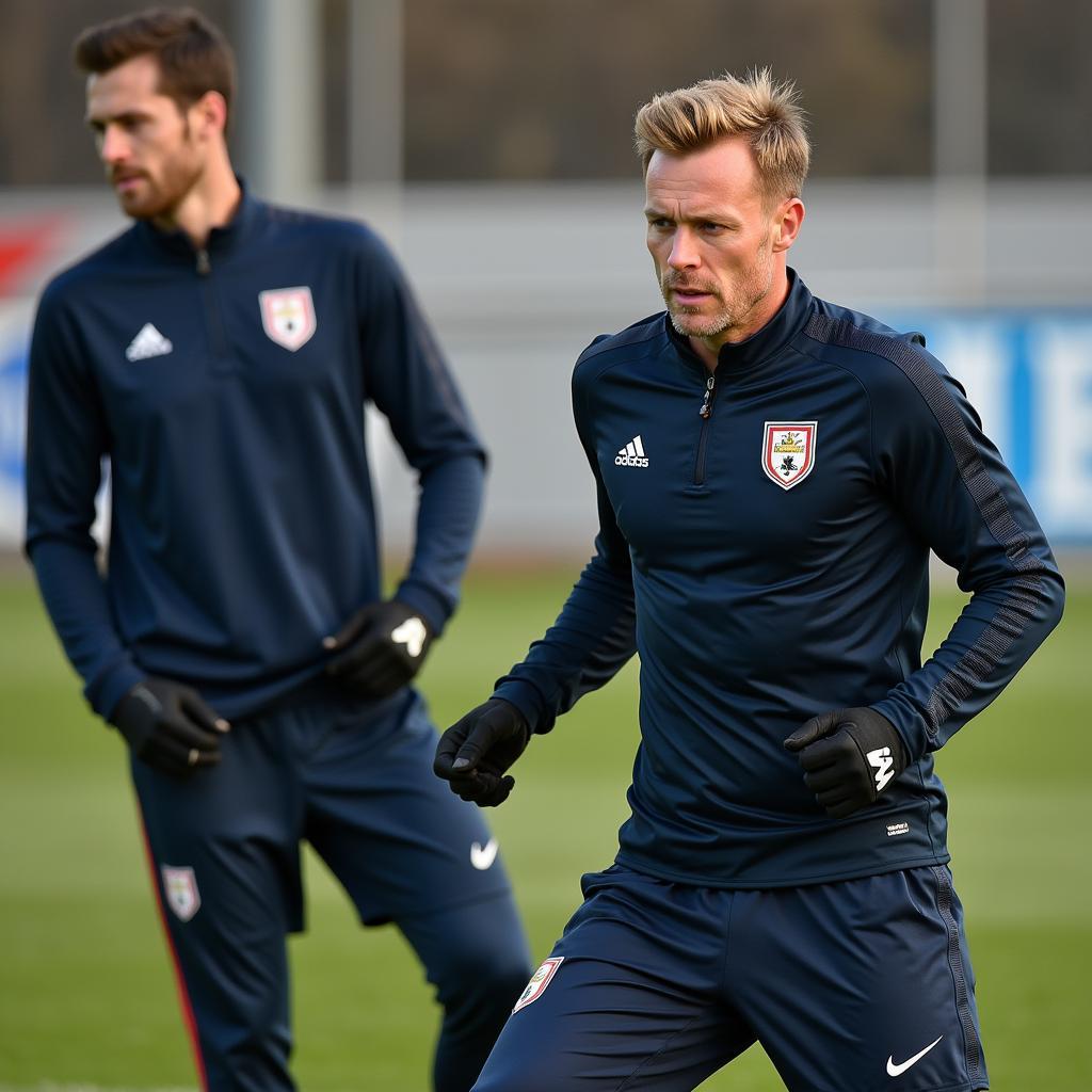 Haaland training under Nagelsmann's guidance