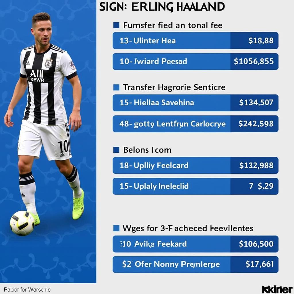 The potential cost of Erling Haaland's transfer to Manchester United