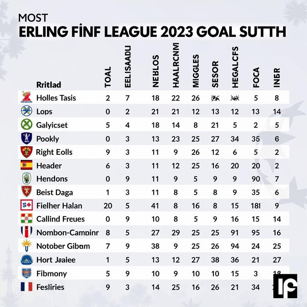 Statistics of Erling Haaland's goals in the 2023 UEFA Champions League