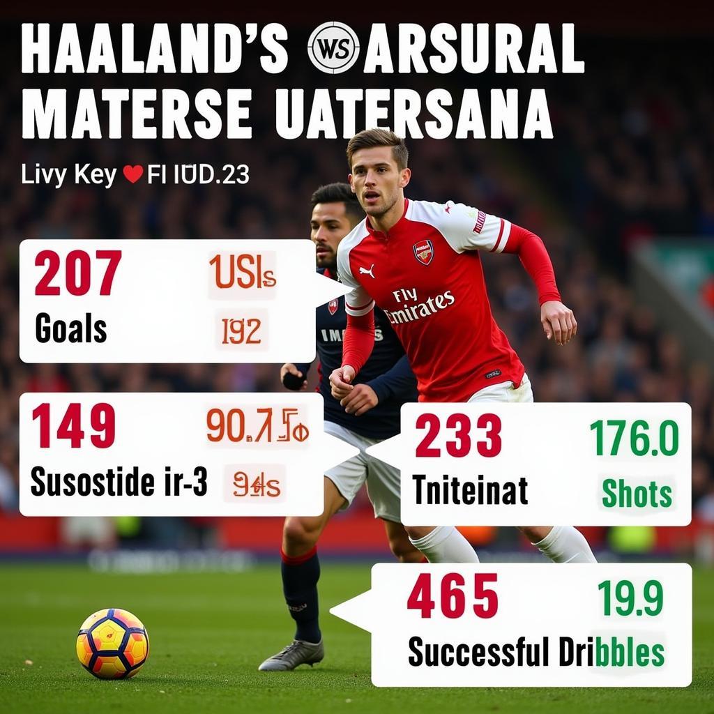 Haaland vs Arsenal Stats