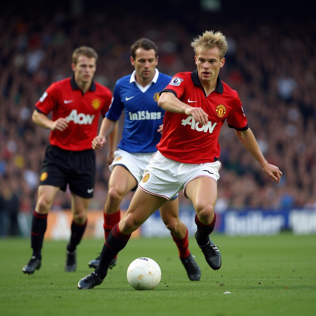 Haaland Playing Against Manchester United