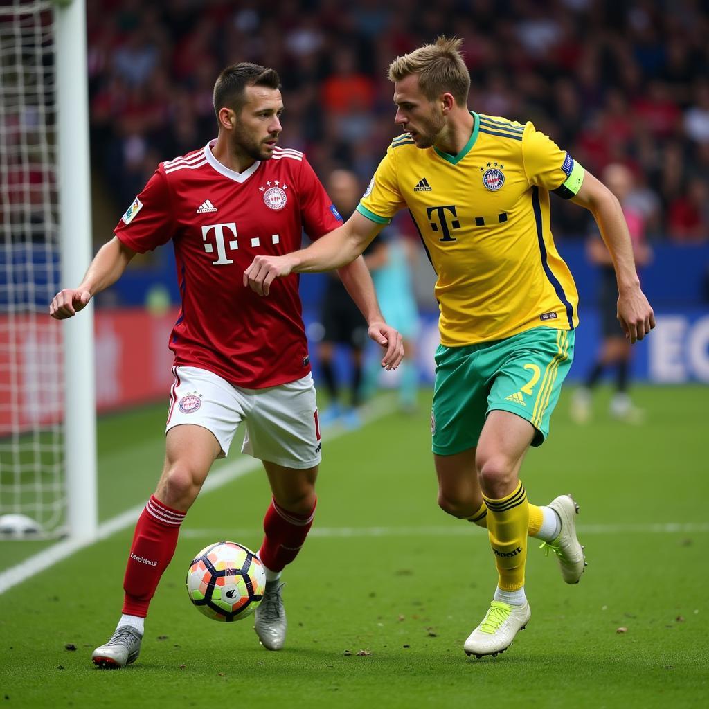 Haaland facing Manuel Neuer