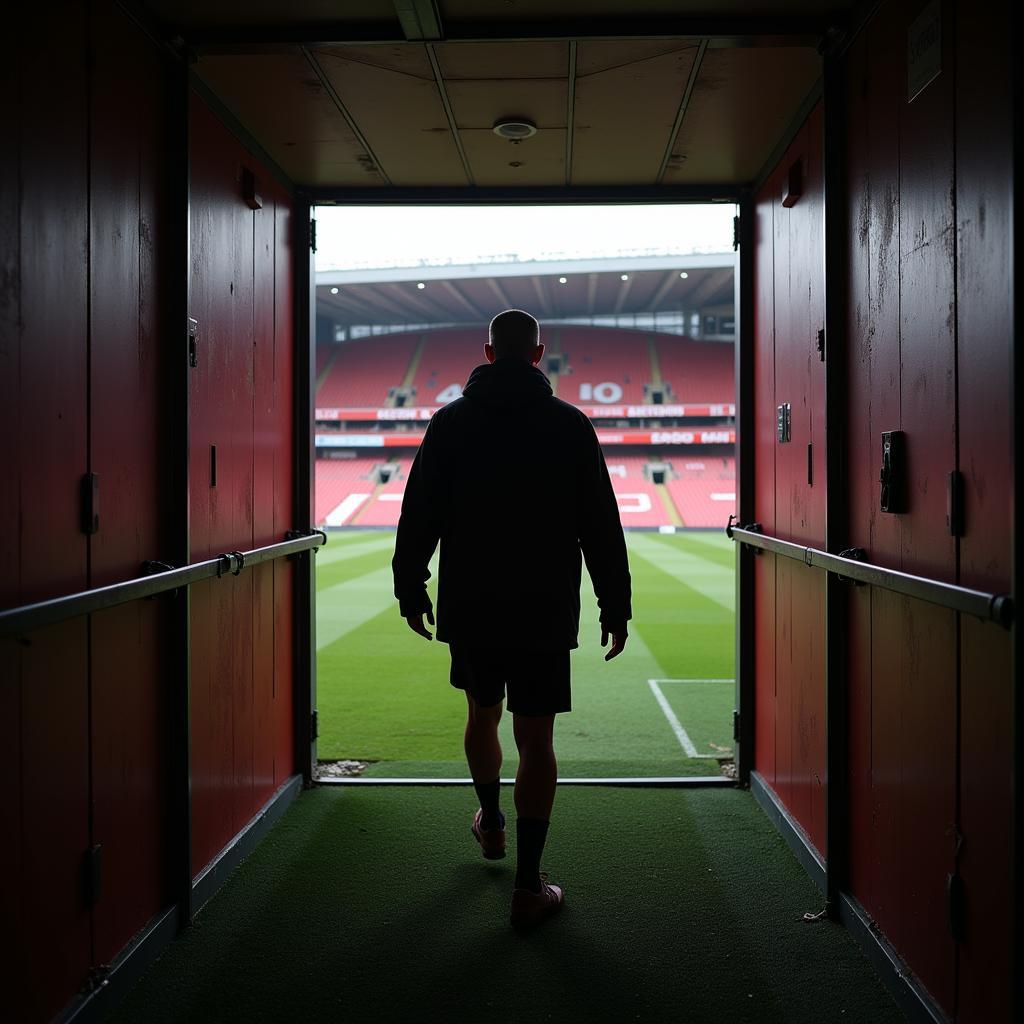 Haaland Walking Through the Tunnel