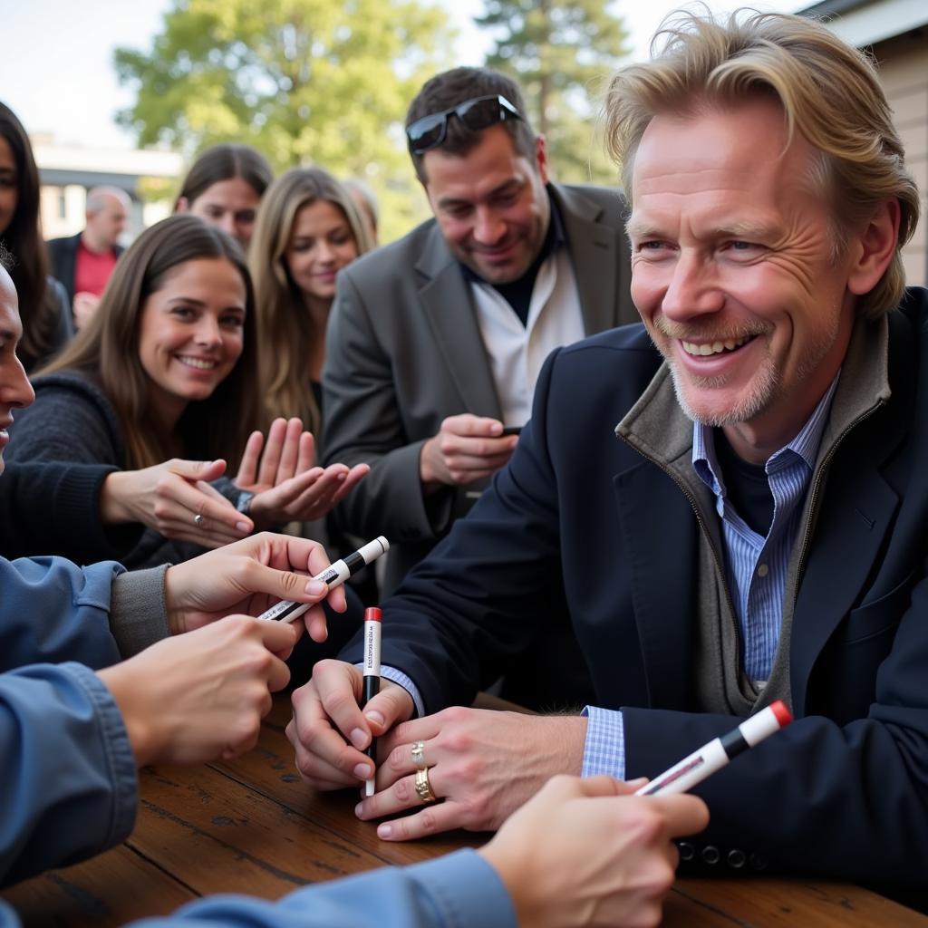 Erling Haaland interacting with fans respectfully