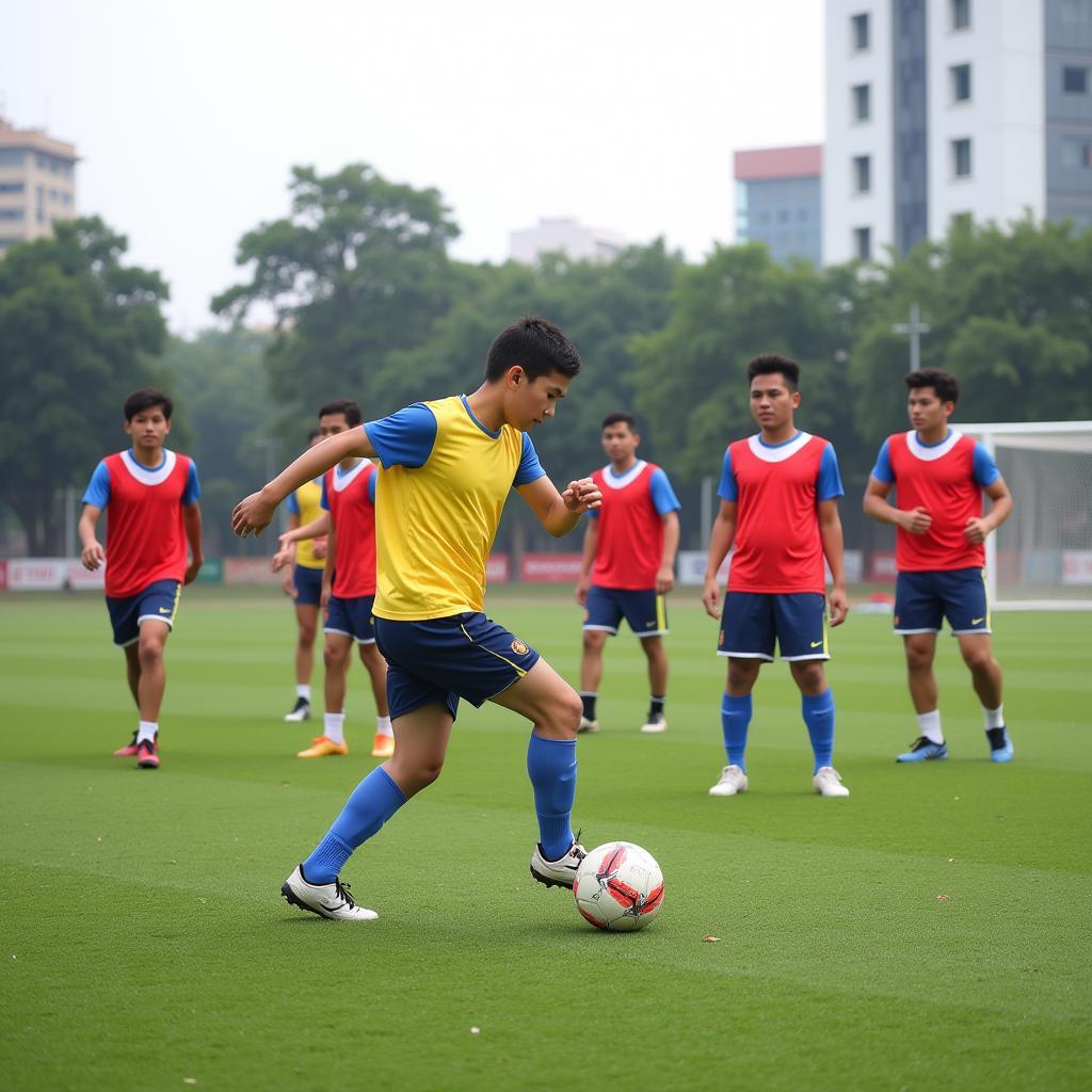 U17 HAGL players training at the academy