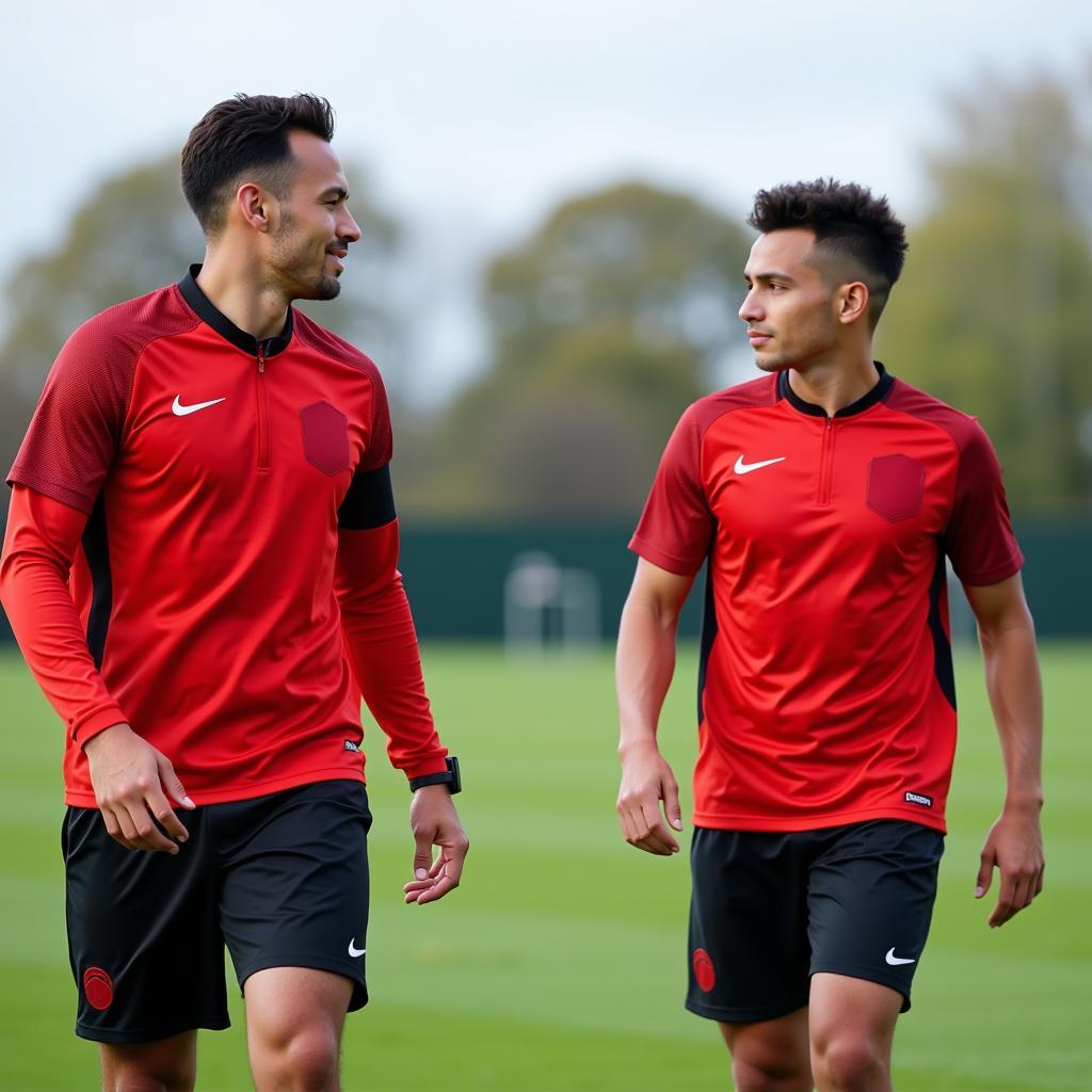 Hakimi and Haaland training together