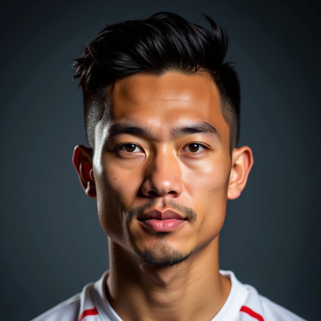 Portrait of Hoang Duc, Vietnamese football star