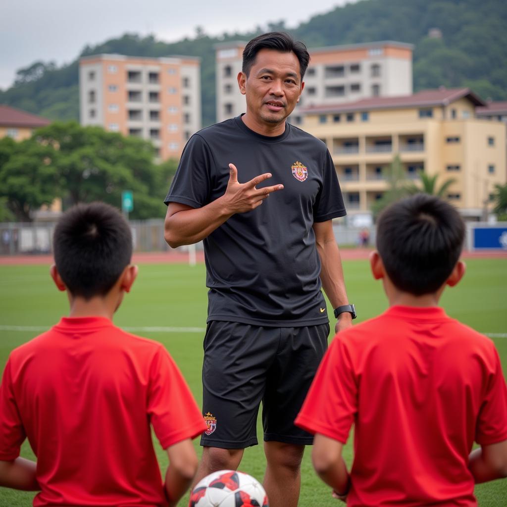 Hồng Sơn engaging with the community after retirement