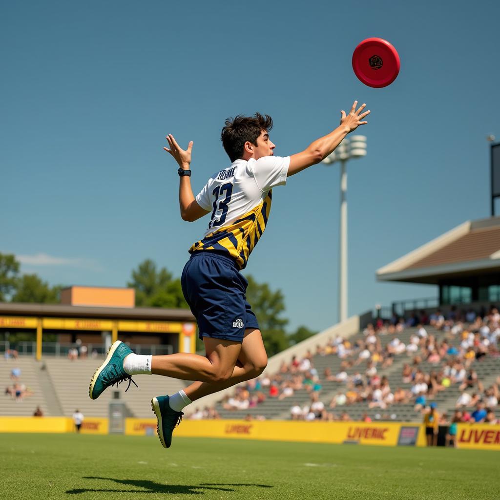 Dynamic Huck Player in Ultimate Frisbee