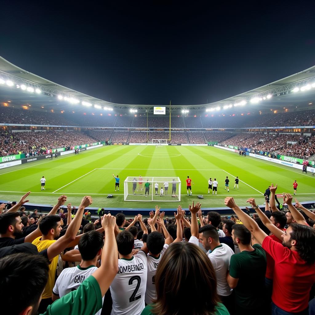 Iranian Football Team Celebrating a Victory