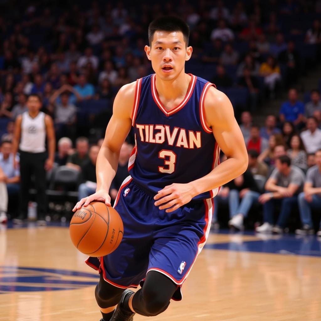 Jeremy Lin, a prominent Asian-American NBA player.