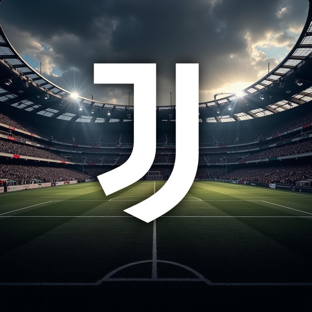 Juventus logo and stadium