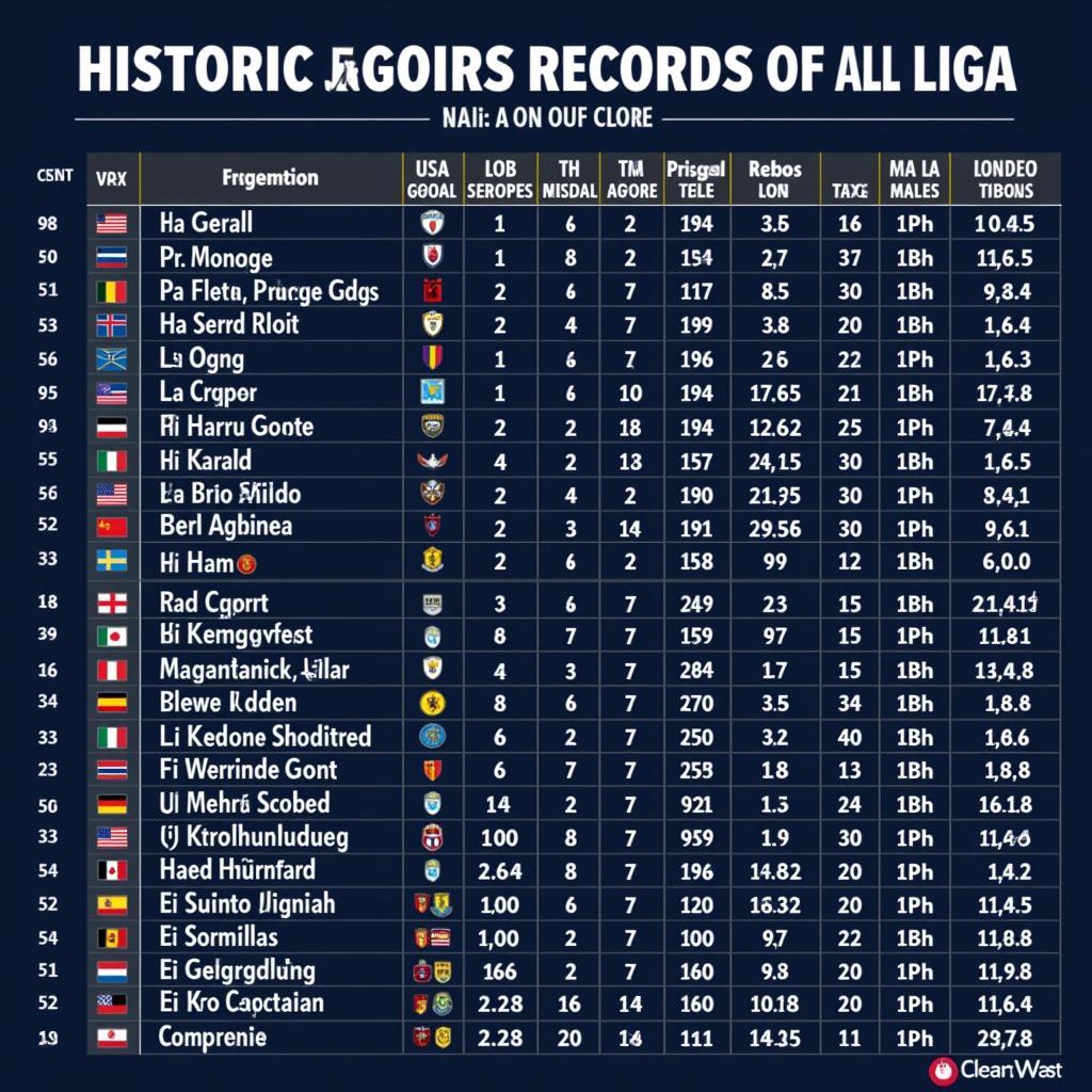 La Liga Goalscoring Records Chart