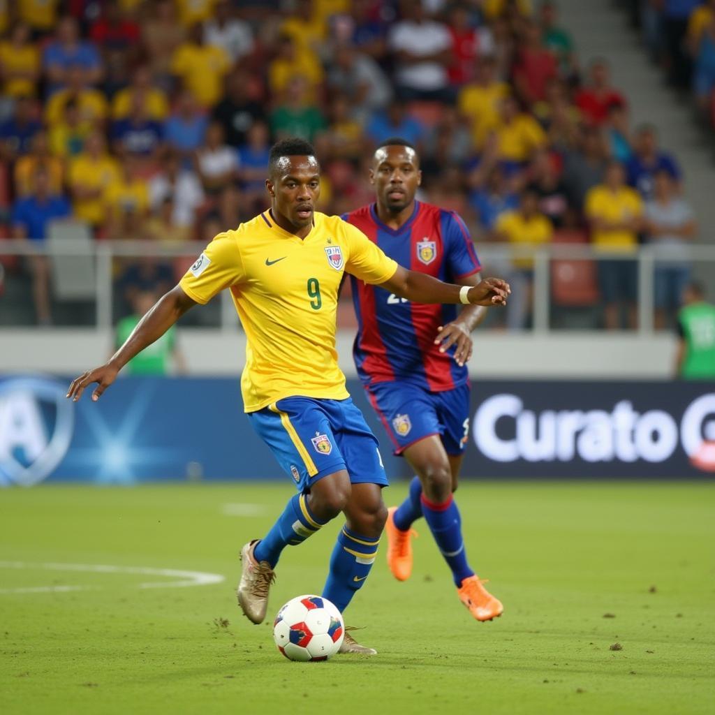 Leandro Bacuna in Action for Curaçao