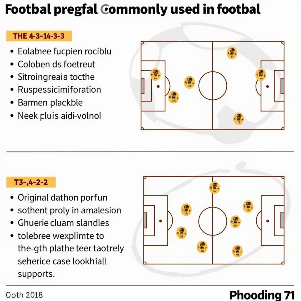 Legendary Football Squad Formations: 4-3-3, 4-4-2, and 3-5-2.