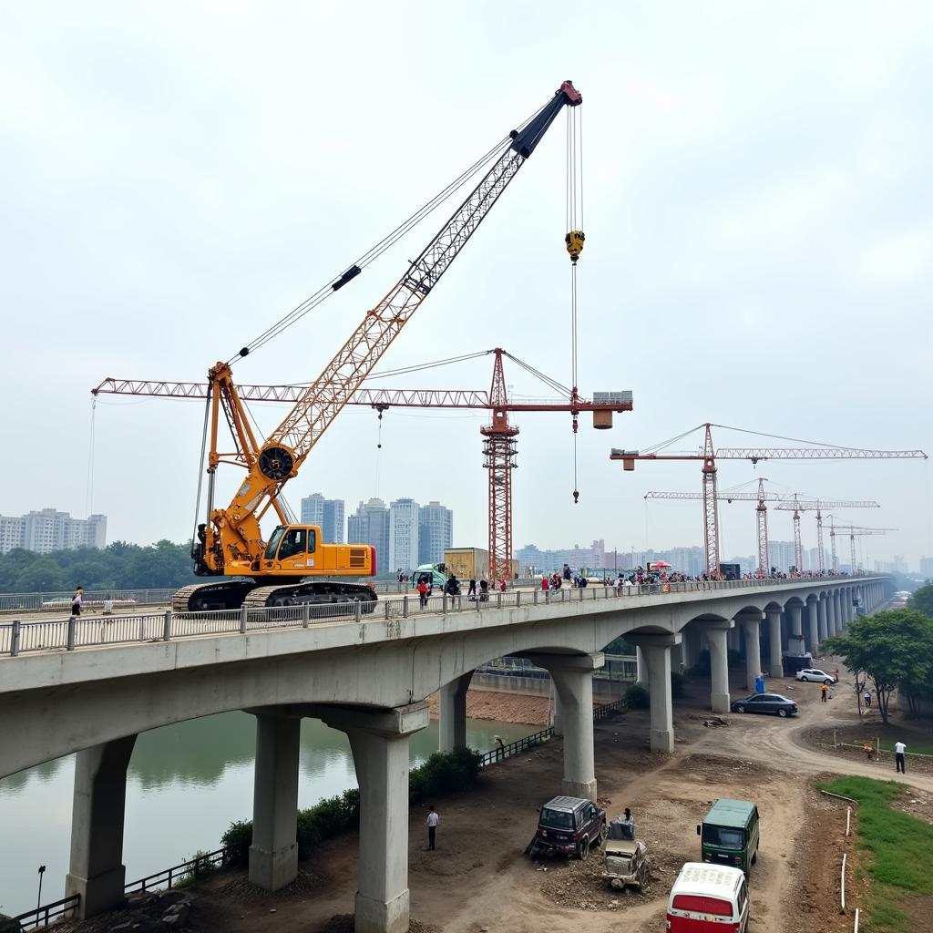 Linh Xuan Overpass Under Construction