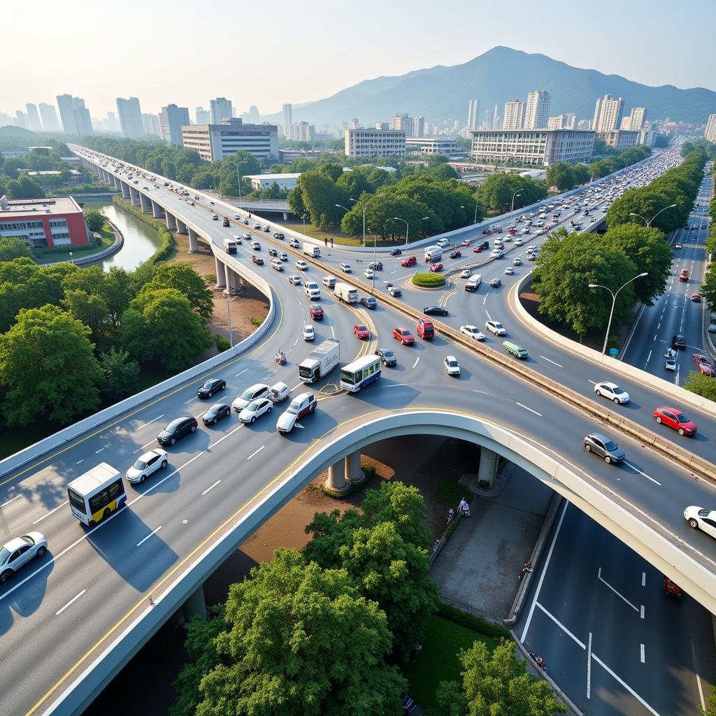 Linh Xuan Overpass Traffic Flow